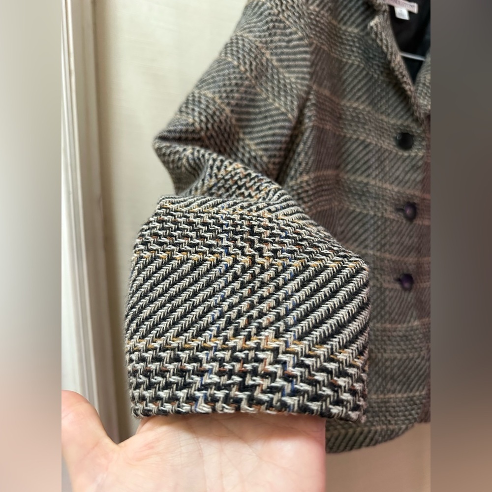 Vintage Pendleton Virgin Wool Lambswool Plaid Blazer Jacket Women’s Size 10 - Picture 2 of 7